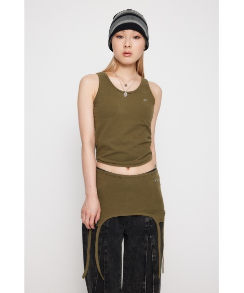 LAGUA GEM（ラグアジェム）の「METAL MOTIF 2PIECE タンクトップ（タンクトップ・レディース・ブラック/グレー/カーキ・FREE）」の10枚目の写真