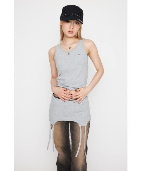 LAGUA GEM（ラグアジェム）の「METAL MOTIF 2PIECE タンクトップ（タンクトップ・レディース・ブラック/グレー/カーキ・FREE）」の14枚目の写真