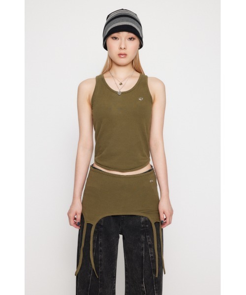 LAGUA GEM（ラグアジェム）の「METAL MOTIF 2PIECE タンクトップ（タンクトップ・レディース・ブラック/グレー/カーキ・FREE）」の8枚目の写真