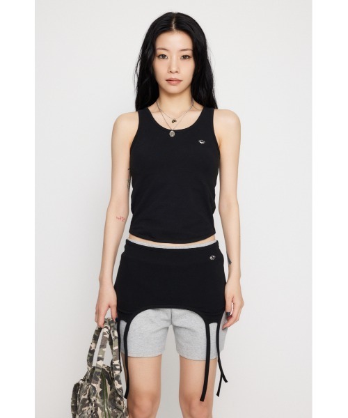 LAGUA GEM（ラグアジェム）の「METAL MOTIF 2PIECE タンクトップ（タンクトップ・レディース・ブラック/グレー/カーキ・FREE）」の4枚目の写真