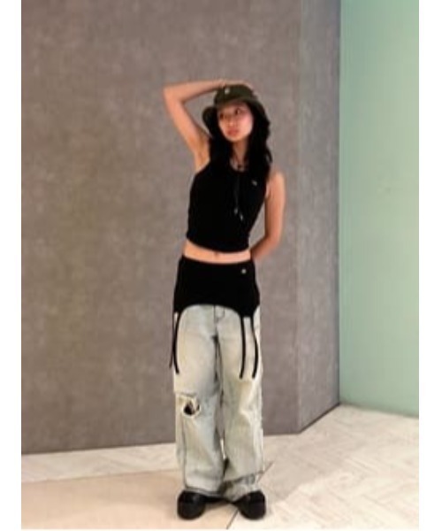 LAGUA GEM（ラグアジェム）の「METAL MOTIF 2PIECE タンクトップ（タンクトップ・レディース・ブラック/グレー/カーキ・FREE）」の22枚目の写真