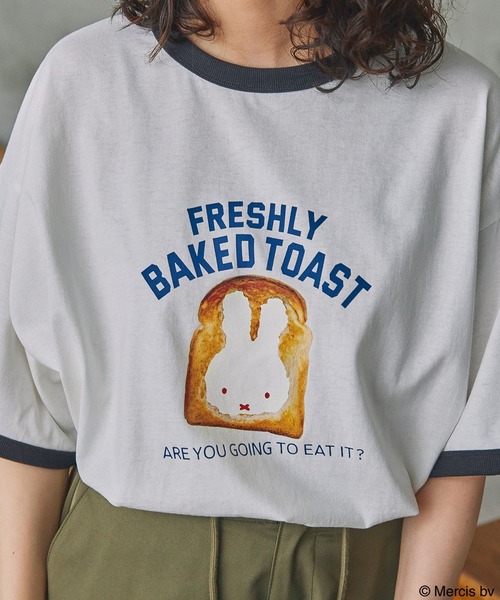 MUVEIL　Miffyミッフィー　コラボTシャツ　半袖プリントシャツ プリント半袖Tシャツ「ミッフィー」(ミッフィー/miffy)｜通販の
