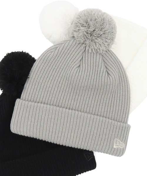 ニューエラ ポンポン付ニット帽 メタリックロゴ ONSPOTZ別注（ニット