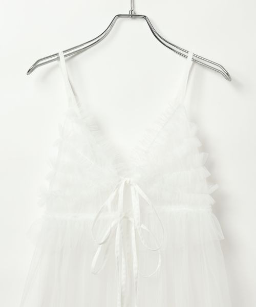 PAGEBOY（ページボーイ）の「チュールレイヤードワンピース（ワンピース・レディース・オフホワイト/ブラック・FREE）」の13枚目の写真