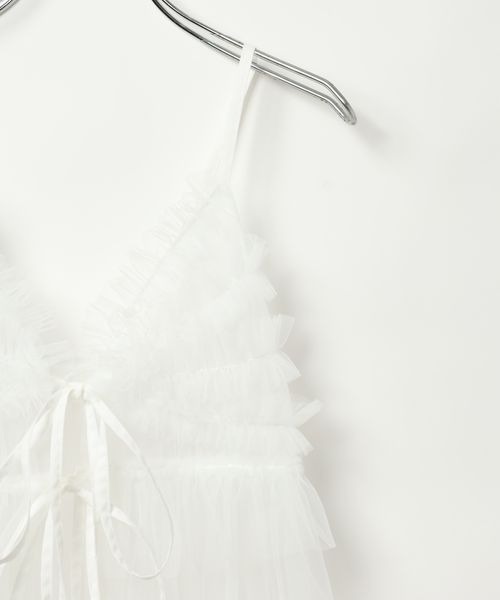 PAGEBOY（ページボーイ）の「チュールレイヤードワンピース（ワンピース・レディース・オフホワイト/ブラック・FREE）」の15枚目の写真