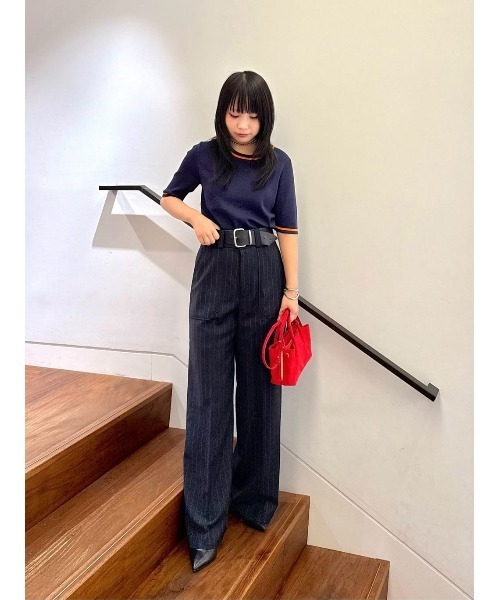 allureville(アルアバイル)の「総針コンパクトクルーネックプルオーバー(ニット/セーター・レディース・ネイビー/ブルー/ベージュ系その他・2)」の13枚目の写真