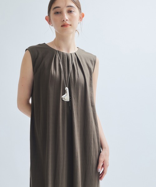ketty（ケティ）の「接触冷感リネンライクワンピース≪手洗い可能≫（ワンピース・レディース・カーキ/ブラック/ブルー・M）」の13枚目の写真