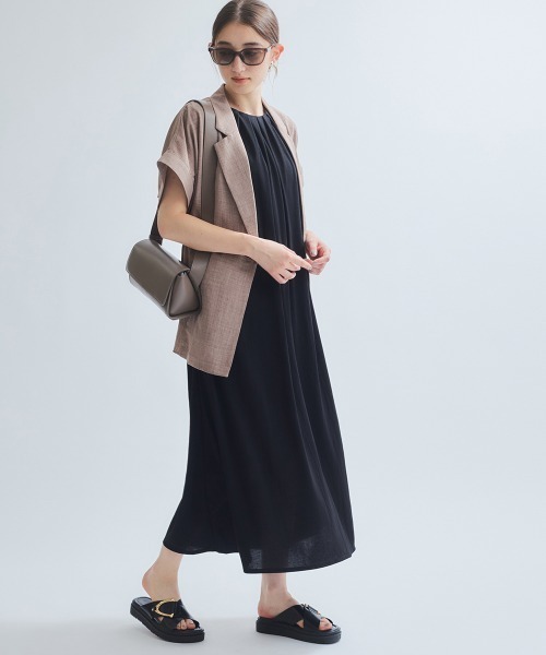 ketty（ケティ）の「接触冷感リネンライクワンピース≪手洗い可能≫（ワンピース・レディース・カーキ/ブラック/ブルー・M）」の17枚目の写真