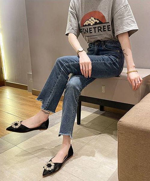Lace Ladies(レースレディース)の「パール リング付き ポインテッド サイド オープン パンプス(パンプス・レディース・ブラック/アイボリー/ミント・22.5cm/23cm/23.5cm/24cm/24.5cm/25cm)」の17枚目の写真