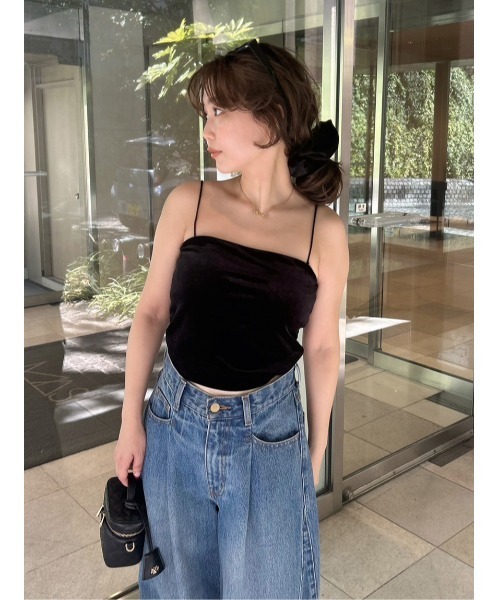 PATRIZIA PEPE 新品タグ付き チューブトップ セール】カップ付きフリンジベアトップ（チューブトップ