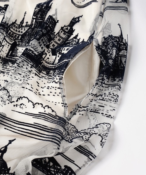 mintdesigns（ミントデザインズ）の「TOILE DE JOUY DRESS（Tシャツ/カットソー・レディース・ネイビー/ブラック・ONESIZE）」の19枚目の写真