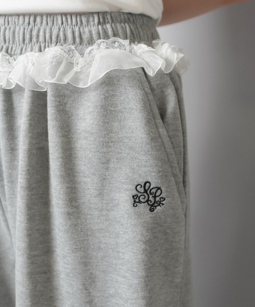 SPINNS（スピンズ）の「裏毛スウェットパンツ/カットアウトリボン（スウェットパンツ・レディース・ブラック/グレー/オフホワイト・ONESIZE）」の11枚目の写真