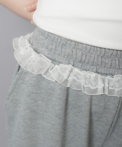 SPINNS（スピンズ）の「裏毛スウェットパンツ/カットアウトリボン（スウェットパンツ・レディース・ブラック/グレー/オフホワイト・ONESIZE）」の12枚目の写真