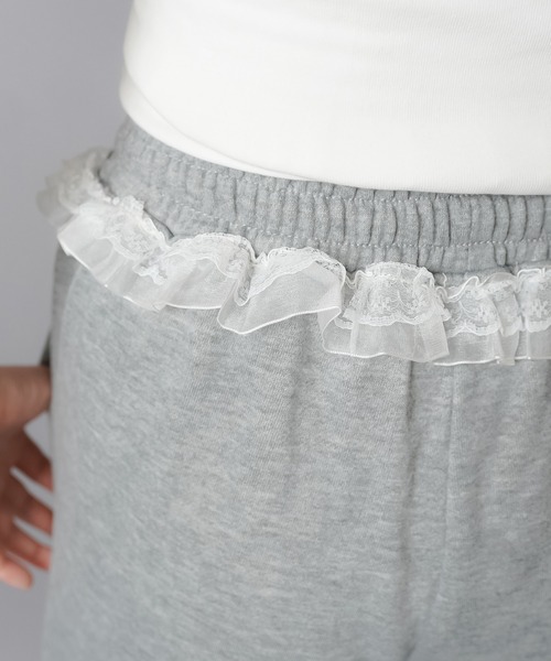 SPINNS（スピンズ）の「裏毛スウェットパンツ/カットアウトリボン（スウェットパンツ・レディース・ブラック/グレー/オフホワイト・ONESIZE）」の14枚目の写真