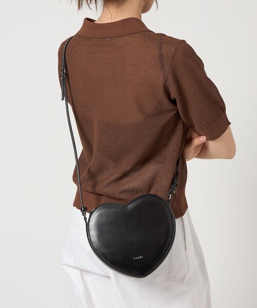 YAHKI（ヤーキ）の「【別注】＜YAHKI＞SP 2WAY HEART（ショルダーバッグ・レディース・グレー系/ブラック・FREE）」の3枚目の写真