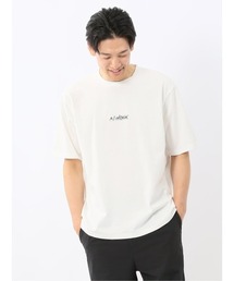 【綿100%】m.f.エディトリアル メンズ ロゴ刺繍 クルーネック 半袖 Tシャツ