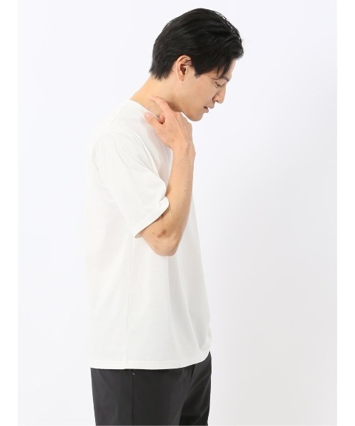 m.f.editorial(エムエフエディトリアル)の「【綿100%】m.f.エディトリアル メンズ ロゴ刺繍 クルーネック 半袖 Tシャツ(Tシャツ/カットソー・メンズ・ブラック/ホワイト・MEDIUM/LARGE)」の6枚目の写真