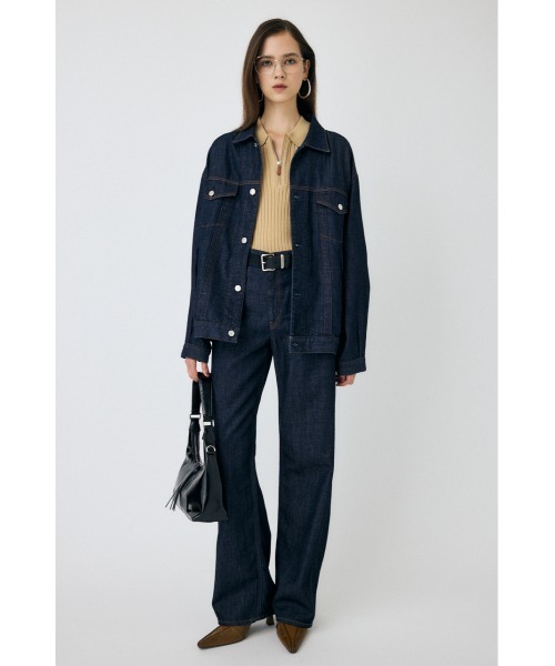 MOUSSY(マウジー)の「HALF ZIP CLASSIC ポロトップス(ポロシャツ・レディース・ベージュ/チャコールグレー/マジェンタ/ライトブルー・FREE)」の15枚目の写真