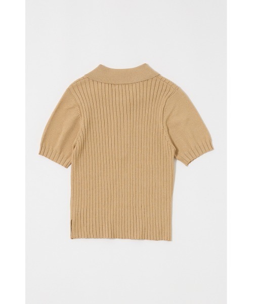 MOUSSY(マウジー)の「HALF ZIP CLASSIC ポロトップス(ポロシャツ・レディース・ベージュ/チャコールグレー/マジェンタ/ライトブルー・FREE)」の21枚目の写真