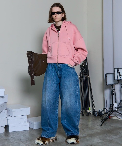 ♡新品♡Wrangler×MAISON SPECIALコラボスタッズデニムパンツ Wrangler×MAISON SPECIAL】Collaboration Studs Denim Pants