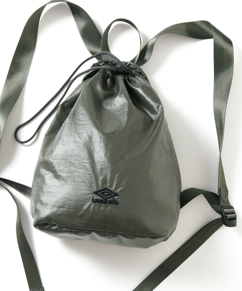 UMBRO(アンブロ)の「UMBRO/アンブロ 【新色追加】SP Packable Coating Nylon Mini Bag/別注 パッカブル コーティングナイロン ミニバッグ(バックパック/リュック・メンズ・チャコールグレー/ブラック/ワインレッド/ベージュ/ホワイト・ONE SIZE)」の3枚目の写真