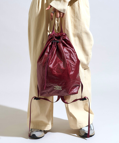 UMBRO(アンブロ)の「UMBRO/アンブロ 【新色追加】SP Packable Coating Nylon Mini Bag/別注 パッカブル コーティングナイロン ミニバッグ(バックパック/リュック・メンズ・チャコールグレー/ブラック/ワインレッド/ベージュ/ホワイト・ONE SIZE)」の21枚目の写真