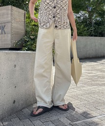 美品　45rpm ホワイトコーデュロイパンツ　サイズ2 白　ストレート コーデュロイ ワイドストレートパンツ