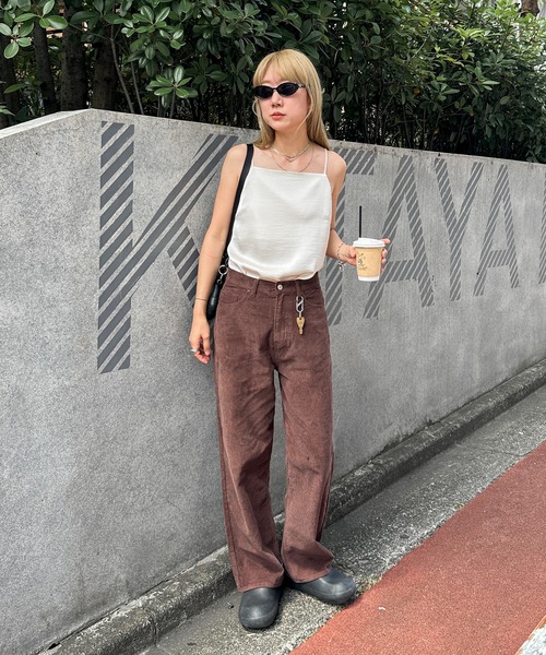 feepur(フェピュール)の「【4size展開】コーデュロイワイドストレートパンツ(その他パンツ・レディース・ブラウン/キャメル/アイボリー・TALL/LARGE/MEDIUM/SMALL)」の5枚目の写真