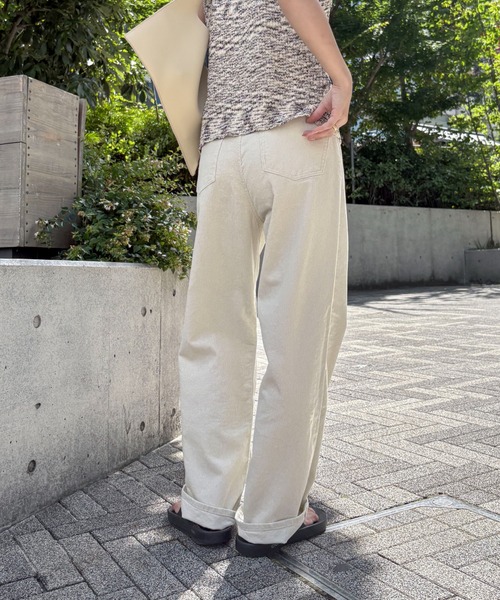 セール】【4size展開】コーデュロイワイドストレートパンツ
