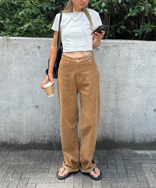 feepur(フェピュール)の「【4size展開】コーデュロイワイドストレートパンツ(その他パンツ・レディース・ブラウン/キャメル/アイボリー・TALL/LARGE/MEDIUM/SMALL)」の7枚目の写真