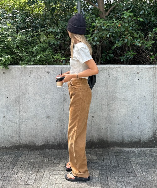 feepur(フェピュール)の「【4size展開】コーデュロイワイドストレートパンツ(その他パンツ・レディース・ブラウン/キャメル/アイボリー・TALL/LARGE/MEDIUM/SMALL)」の9枚目の写真