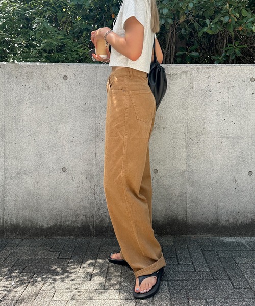 feepur(フェピュール)の「【4size展開】コーデュロイワイドストレートパンツ(その他パンツ・レディース・ブラウン/キャメル/アイボリー・TALL/LARGE/MEDIUM/SMALL)」の14枚目の写真