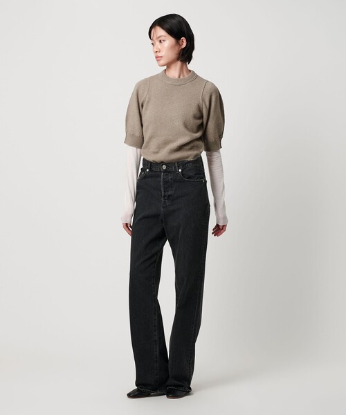 AEWEN MATOPH（イウエン マトフ）の「＜AEWEN MATOPH＞ウールセーブルミックス5分袖ニット（ニット/セーター・レディース・ブラック/ピンク/ベージュ・FREE）」の11枚目の写真