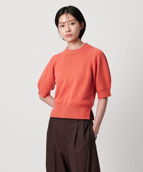 AEWEN MATOPH（イウエン マトフ）の「＜AEWEN MATOPH＞ウールセーブルミックス5分袖ニット（ニット/セーター・レディース・ブラック/ピンク/ベージュ・FREE）」の15枚目の写真