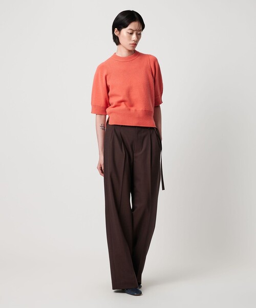 AEWEN MATOPH（イウエン マトフ）の「＜AEWEN MATOPH＞ウールセーブルミックス5分袖ニット（ニット/セーター・レディース・ブラック/ピンク/ベージュ・FREE）」の17枚目の写真