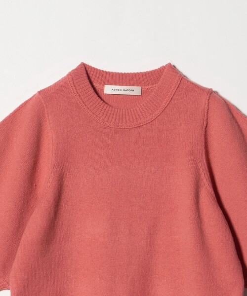 AEWEN MATOPH（イウエン マトフ）の「＜AEWEN MATOPH＞ウールセーブルミックス5分袖ニット（ニット/セーター・レディース・ブラック/ピンク/ベージュ・FREE）」の21枚目の写真