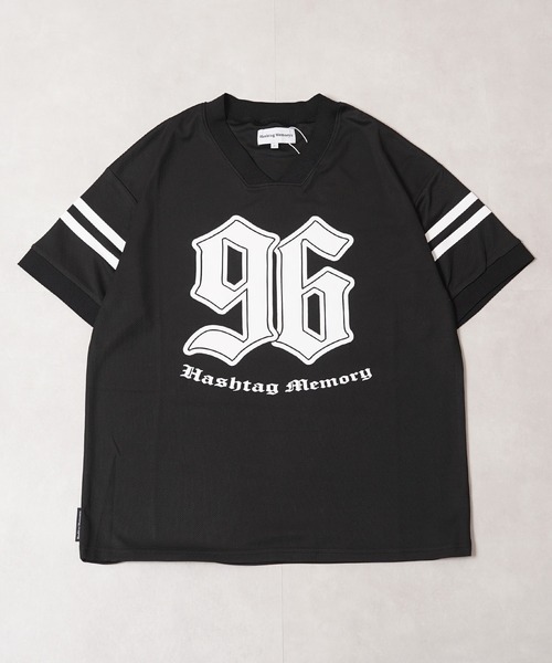 セール】【MEMORY】Vネック ナンバリング メッシュTシャツ / V-neck