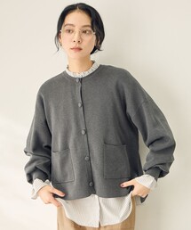 スウェットライクニットカーディガン