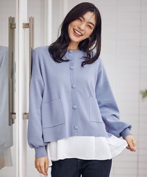 ANY（エニィ）の「スウェットライクニットカーディガン（カーディガン/ボレロ）」