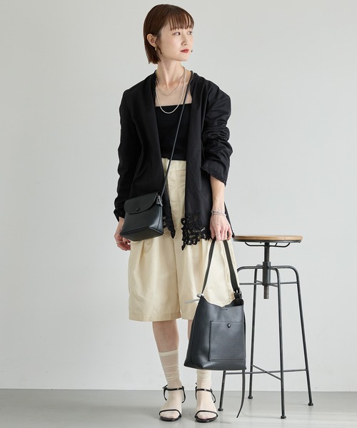 murir(ミュリール)の「ワンハンドルA4トート&ポシェット(ショルダーバッグ・レディース・ベージュ/ホワイト/グレイッシュベージュ/ブラック・FREE)」の14枚目の写真