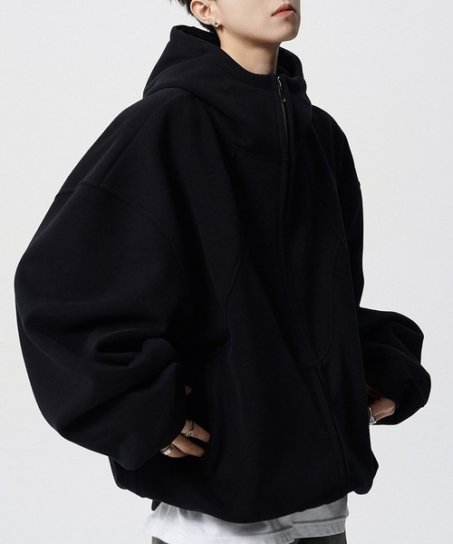 新品未使用 とろサーモン20周年パーカーM 黒G.O.A.T久保田デザイン セール】“モードに映える、無機質デザイン” オーバージップ