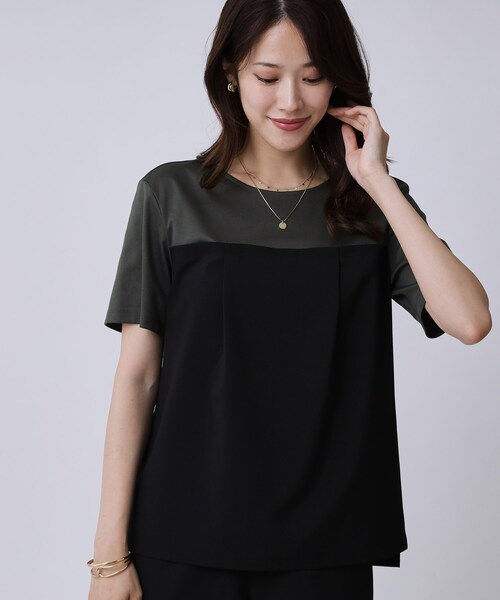 COUP DE CHANCE（クードシャンス）の「【手洗い可／セットアップ可】レイヤード風カットソー（Tシャツ/カットソー・レディース・グレー/ブラック・34/36/38/40）」の8枚目の写真