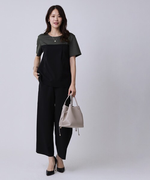 COUP DE CHANCE（クードシャンス）の「【手洗い可／セットアップ可】レイヤード風カットソー（Tシャツ/カットソー・レディース・グレー/ブラック・34/36/38/40）」の10枚目の写真