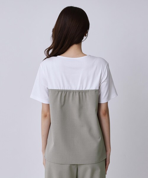 COUP DE CHANCE（クードシャンス）の「【手洗い可／セットアップ可】レイヤード風カットソー（Tシャツ/カットソー・レディース・グレー/ブラック・34/36/38/40）」の14枚目の写真