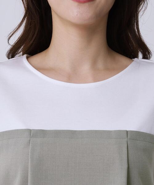 COUP DE CHANCE（クードシャンス）の「【手洗い可／セットアップ可】レイヤード風カットソー（Tシャツ/カットソー・レディース・グレー/ブラック・34/36/38/40）」の15枚目の写真