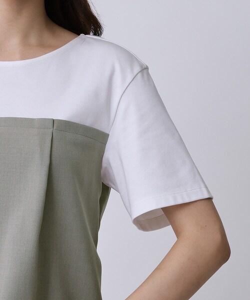 COUP DE CHANCE（クードシャンス）の「【手洗い可／セットアップ可】レイヤード風カットソー（Tシャツ/カットソー・レディース・グレー/ブラック・34/36/38/40）」の16枚目の写真