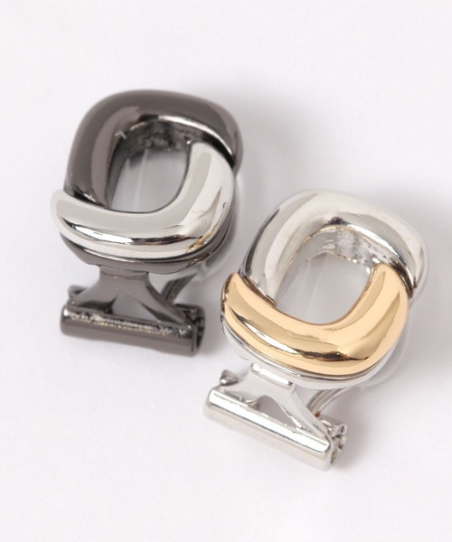 niko and...（ニコアンド）の「バイカラー楕円イヤリング（イヤリング・レディース・イエロー/ブラック・0）」の3枚目の写真