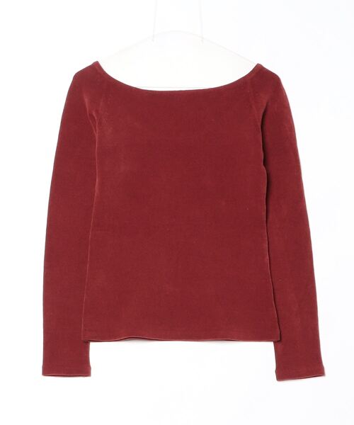 ESTNATION(エストネーション)の「ESTNATION / ベロアオフショルニット(ニット/セーター・レディース・ブラック/オフホワイト/ブラウン・FREE)」の3枚目の写真