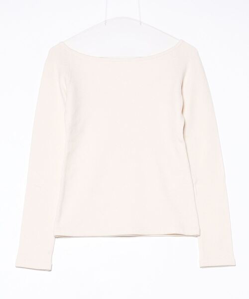 ESTNATION(エストネーション)の「ESTNATION / ベロアオフショルニット(ニット/セーター・レディース・ブラック/オフホワイト/ブラウン・FREE)」の2枚目の写真