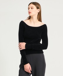 ESTNATION | ESTNATION / ベロアオフショルニット(ニット/セーター)